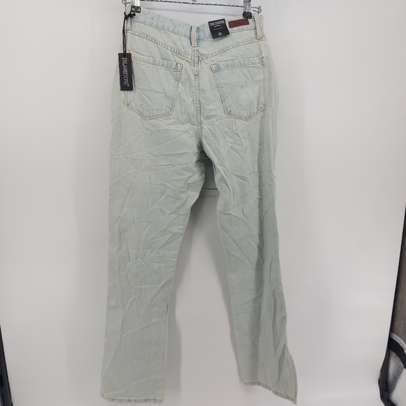 Blank NYC The Cooper Slim Straight Leg Jeans With Slit Lef Super Power Wash 27 - Picture 12 of 12